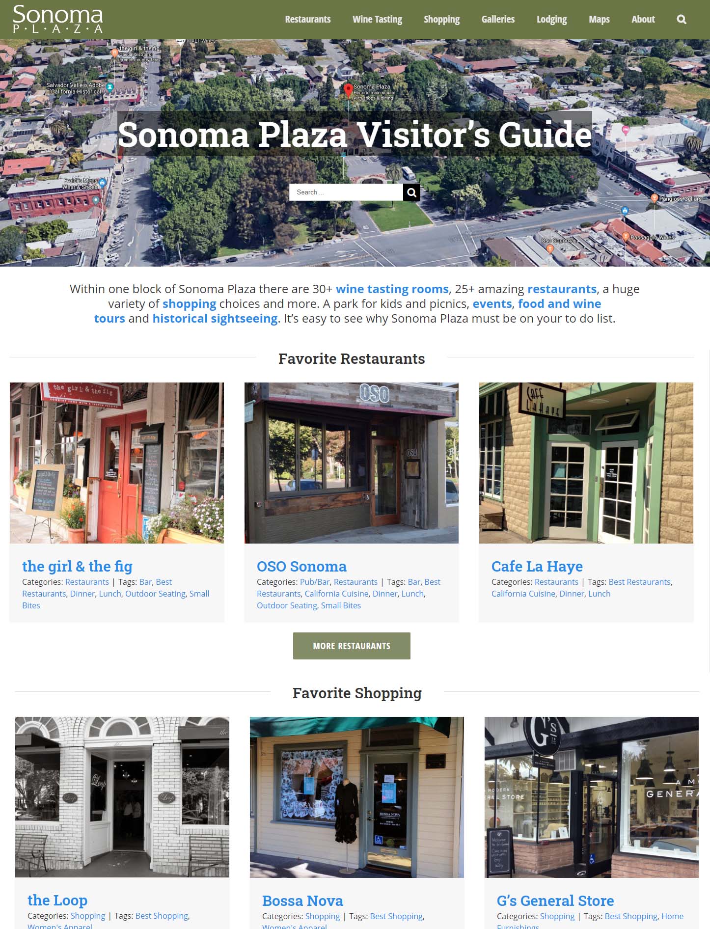 Sonoma Plaza Visitor's Guide