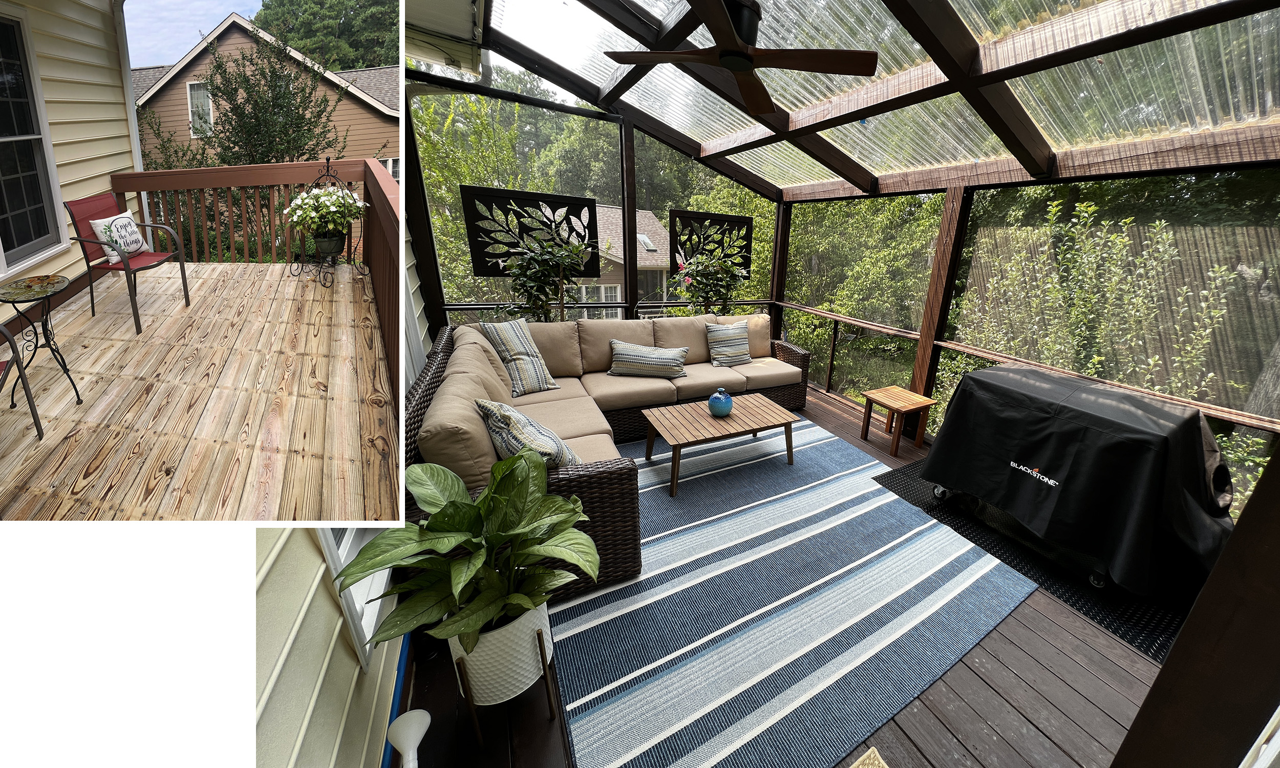 Sunroom Before and After