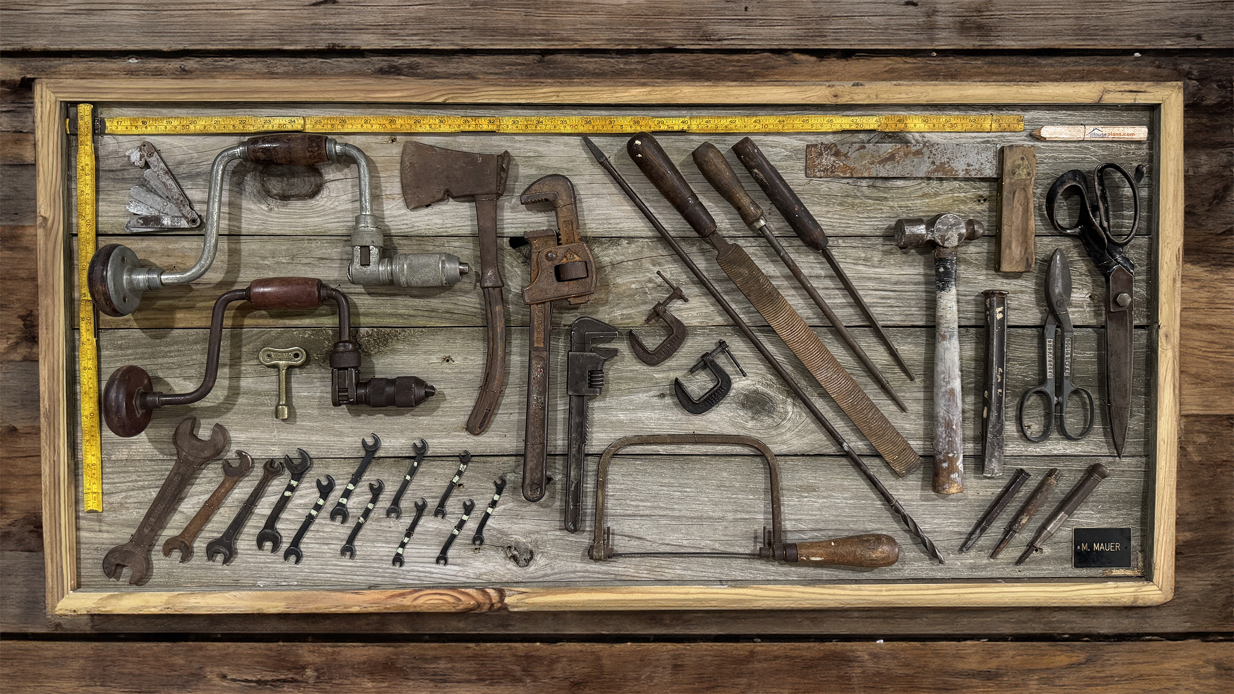 Vintage tools wall art